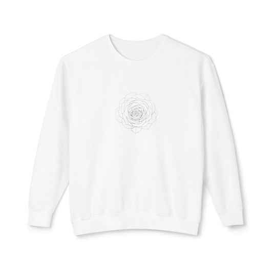 Minimalist Floral Crewneck Sweatshirt, Cozy Unisex Pullover, Casual Spring Apparel, Perfect Gift for Her, Everyday Comfort