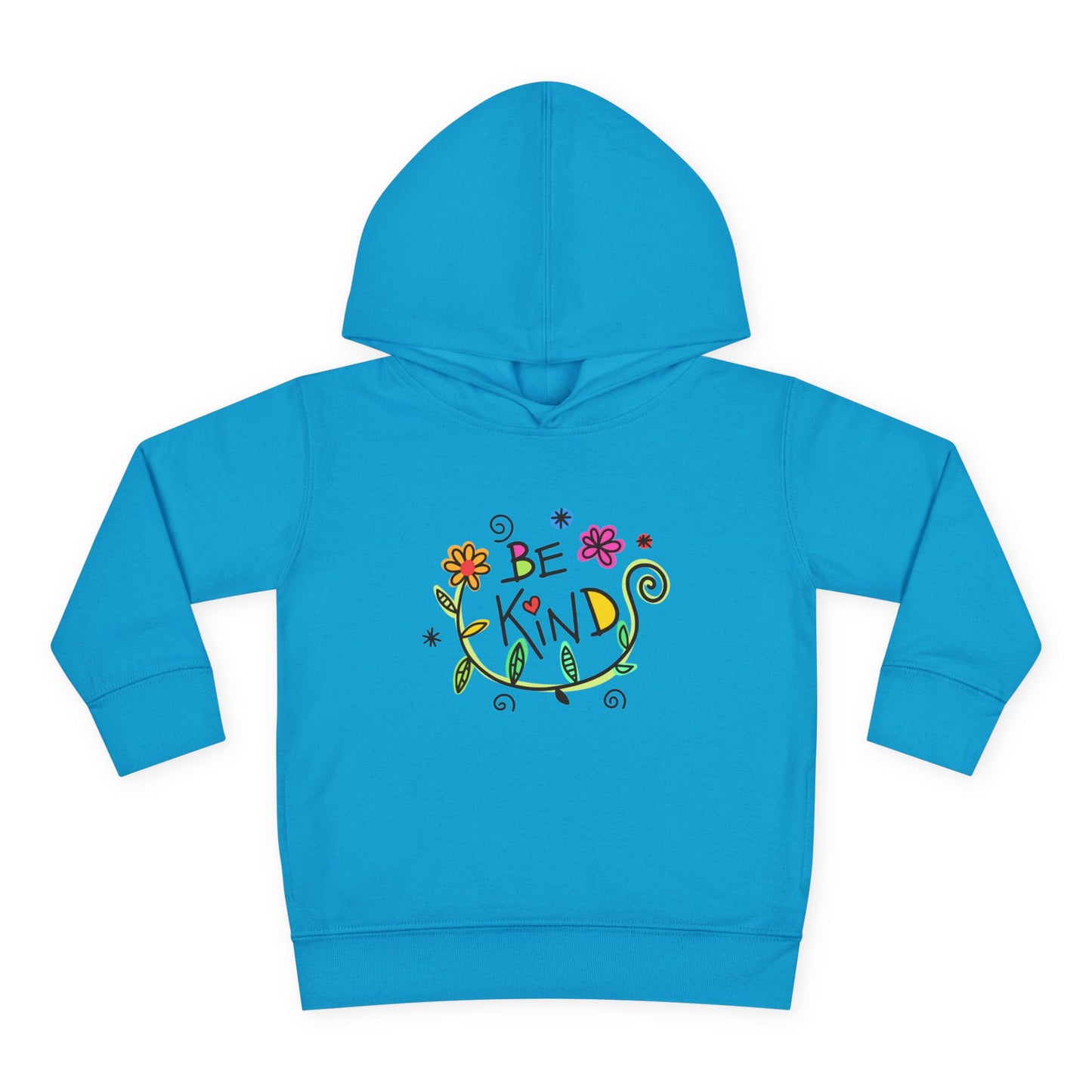 Toddler Fleece Hoodie - 'Be Kind' Floral Design, Cozy Kids Pullover, Cute Gift for Toddlers, Everyday Wear, Spring Outfit