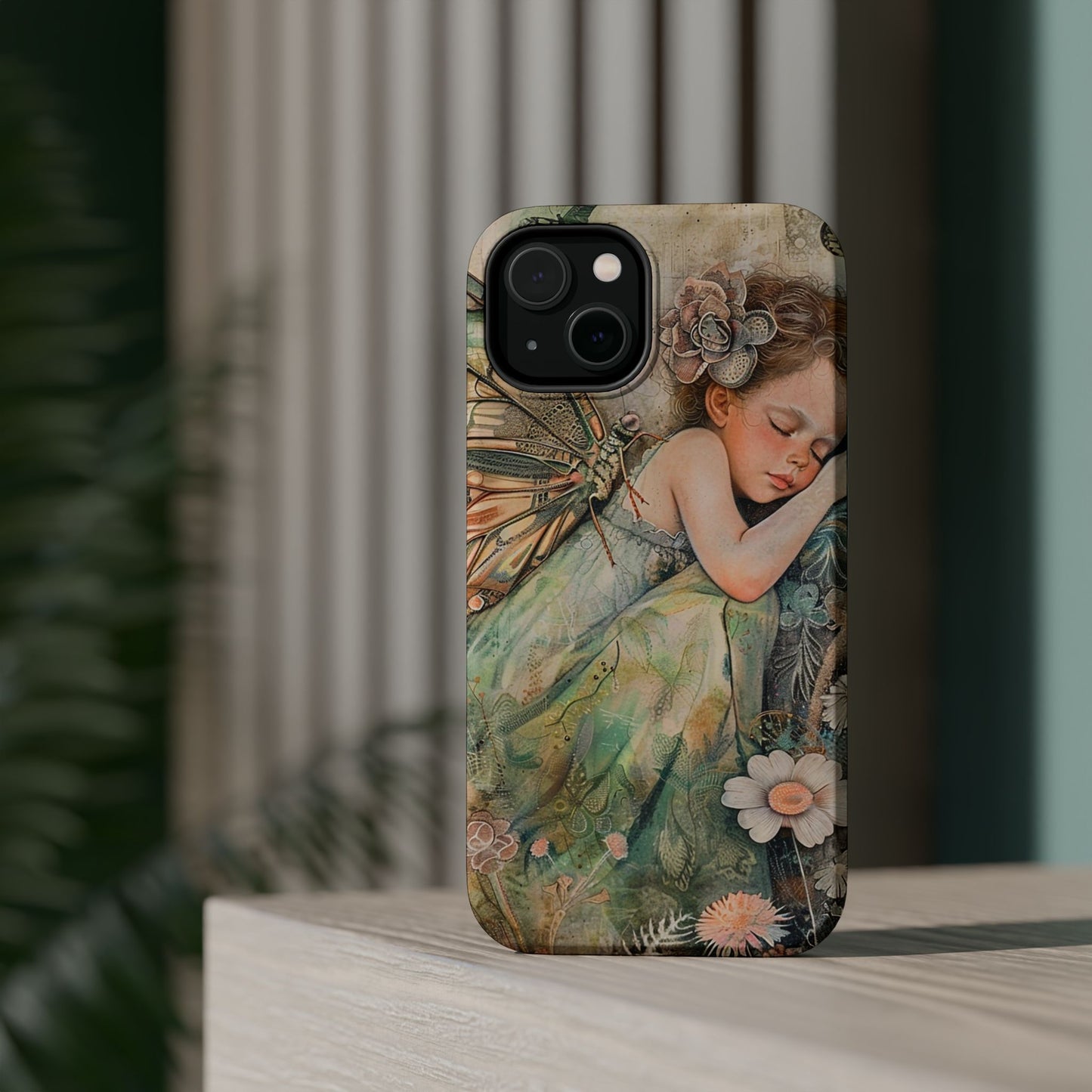 Fairy Sleeping Phone Case — Magnetic Impact-Resistant iPhone Cover