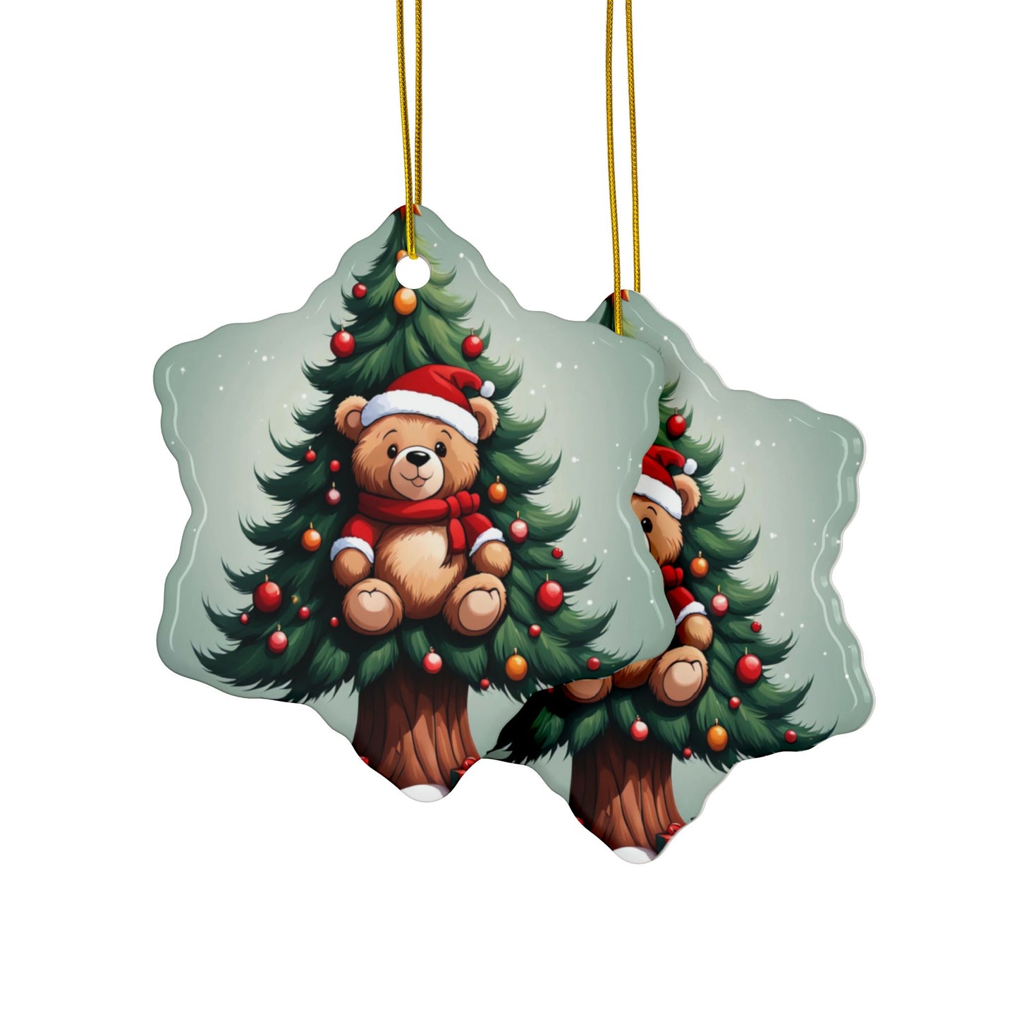 Ceramic Ornaments, 2-Side Print, (1pc, 3pcs, 5pcs, 10pcs)