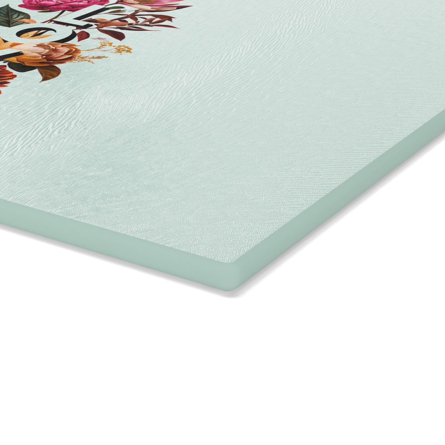 Floral Love Glass Cutting Board - Perfect Kitchen Gift, Home Decor, Wedding Gift, Stylish Cooking, Unique Engagement Present