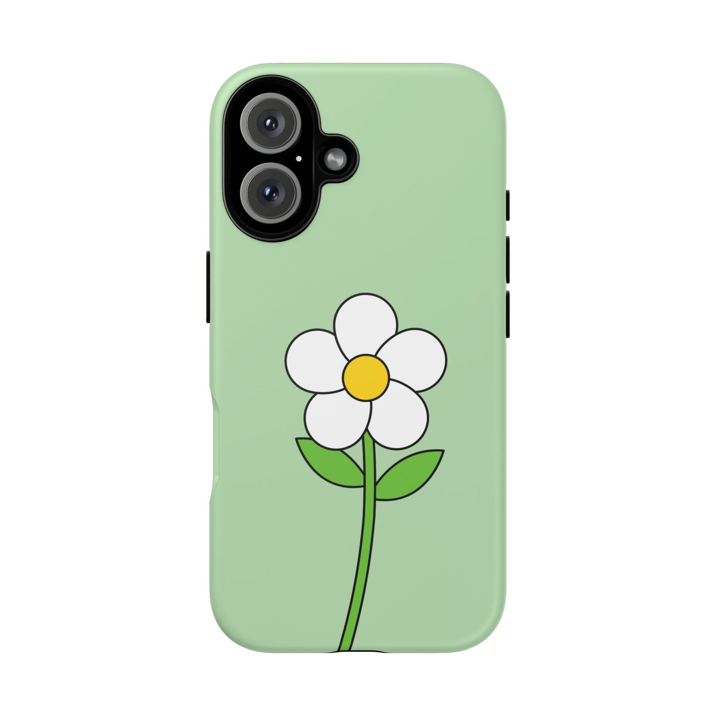 Floral Phone Case - Tough Cases for Nature Lovers, Cute Green Flower Design, iPhone Cover, Gift for Her, Spring Accessories
