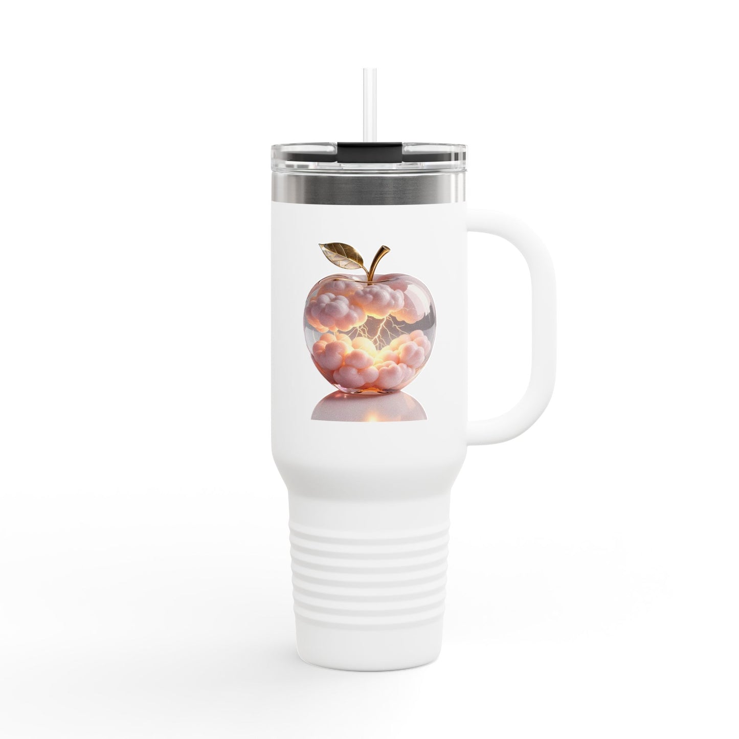 Insulated Travel Mug with Stylish Fruit Design, Customizable Travel Cup, Ideal for Gifts, Hot Cold Drinks, Coffee Lover's Companion