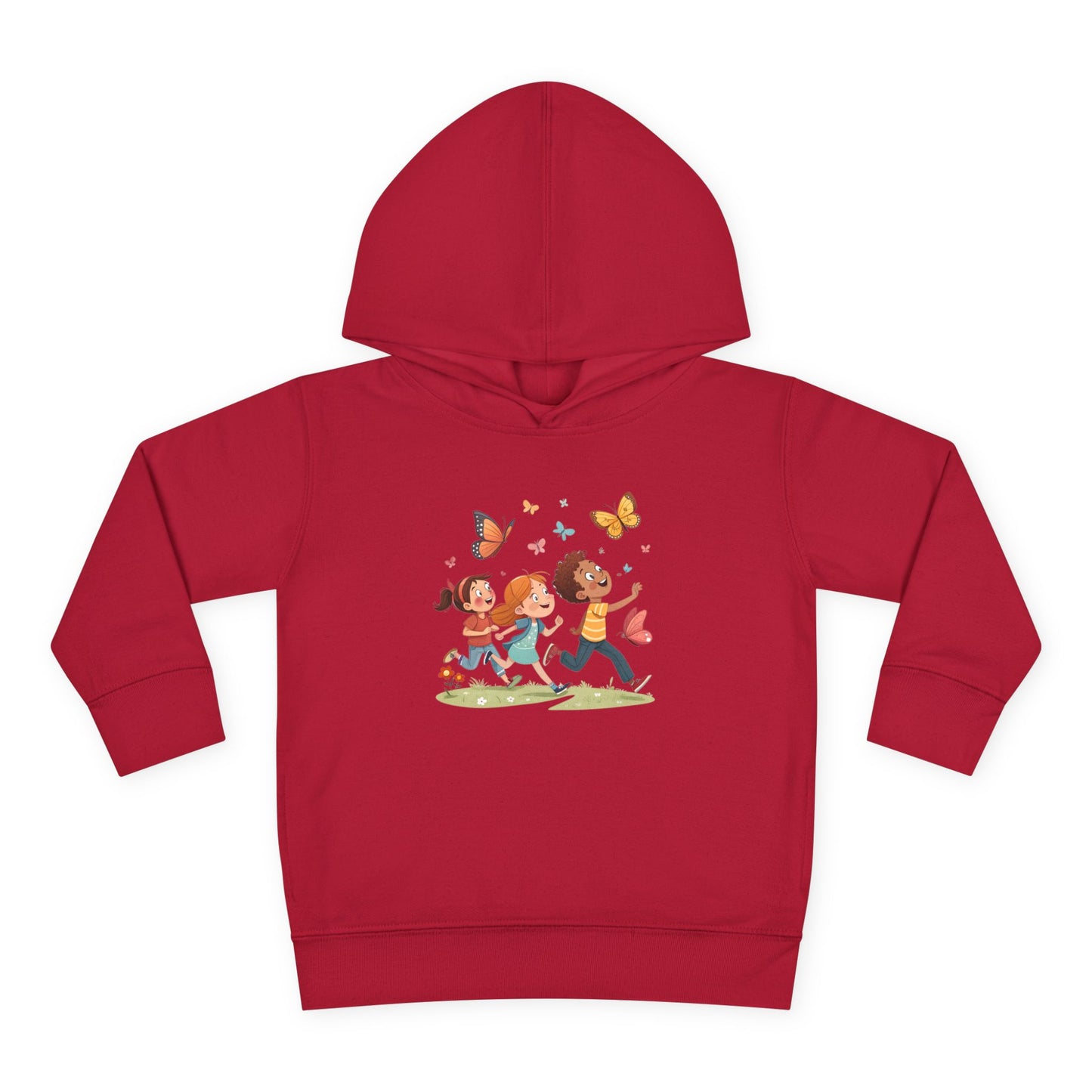 Butterfly Adventure Toddler Pullover Hoodie | Cute Kids Apparel, Fleece Hoodie, Toddler Gift, Outdoor Playwear, Spring Fashion