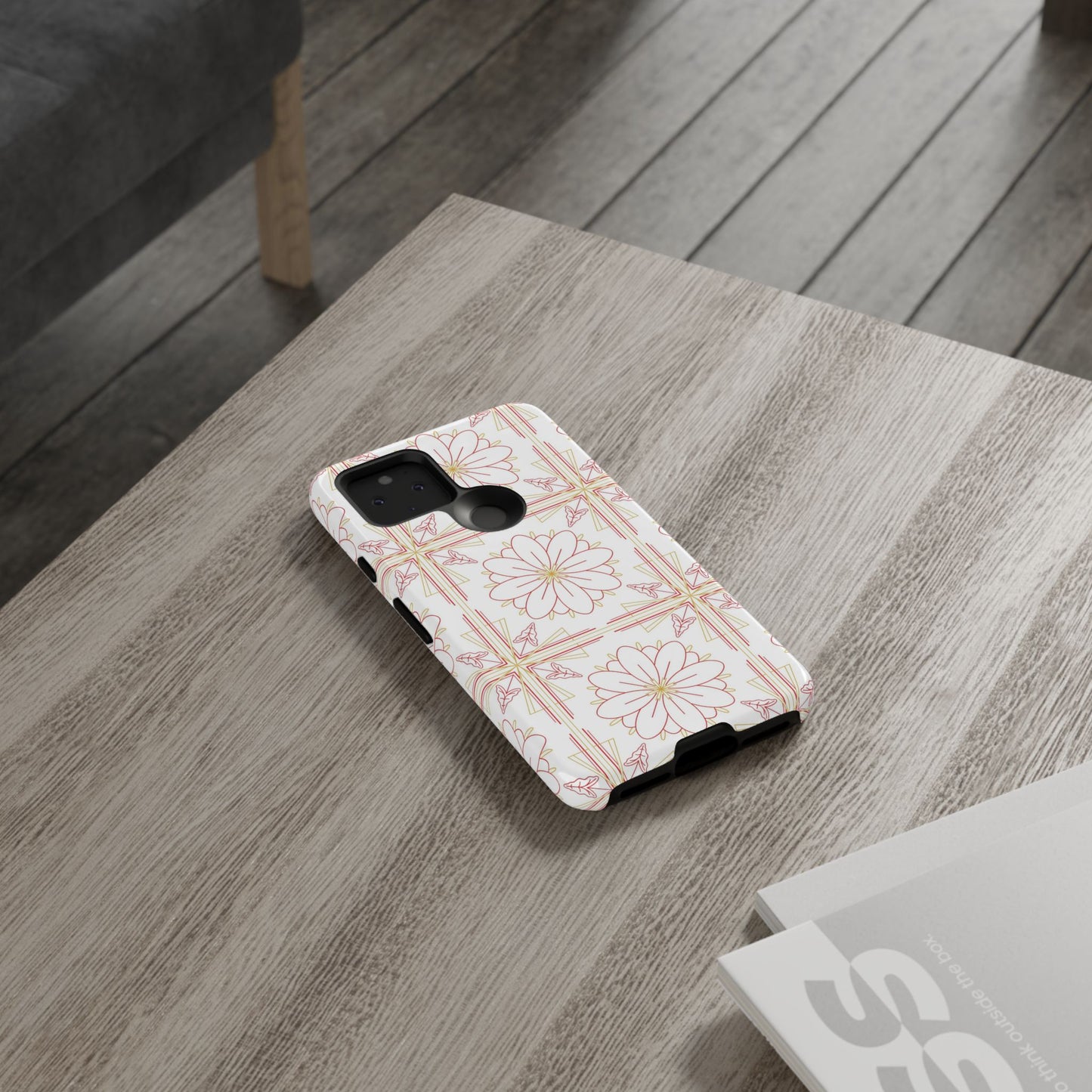 Floral Pattern Phone Case - Stylish Tough Case, Flower Design, Cute Mobile Cover, Phone Accessory, Gift for Her, Spring Style