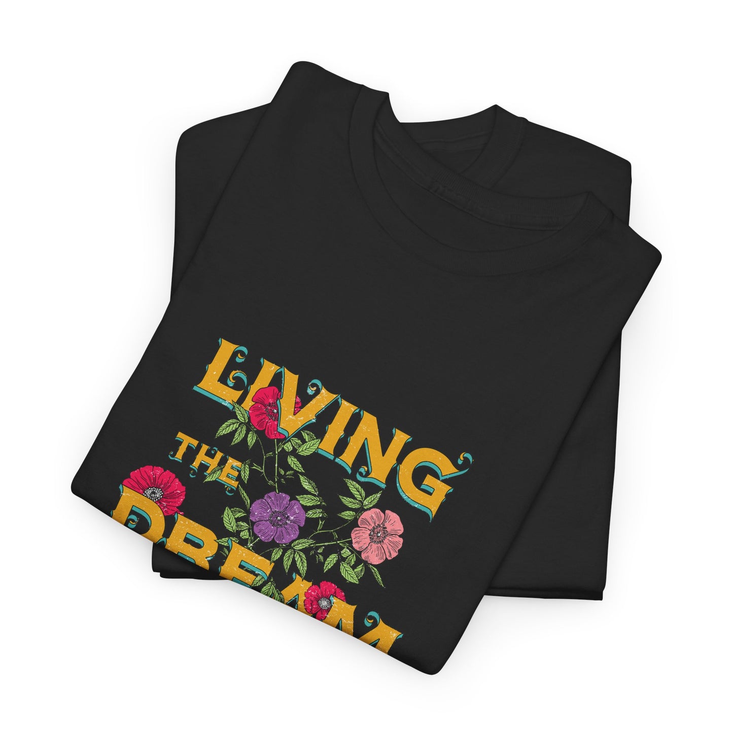 Living the Dream Floral Tee, Unisex Cotton T-Shirt, Inspirational Gift, Casual Everyday Wear, Flower Graphic Shirt, Summer Wardrobe [...]