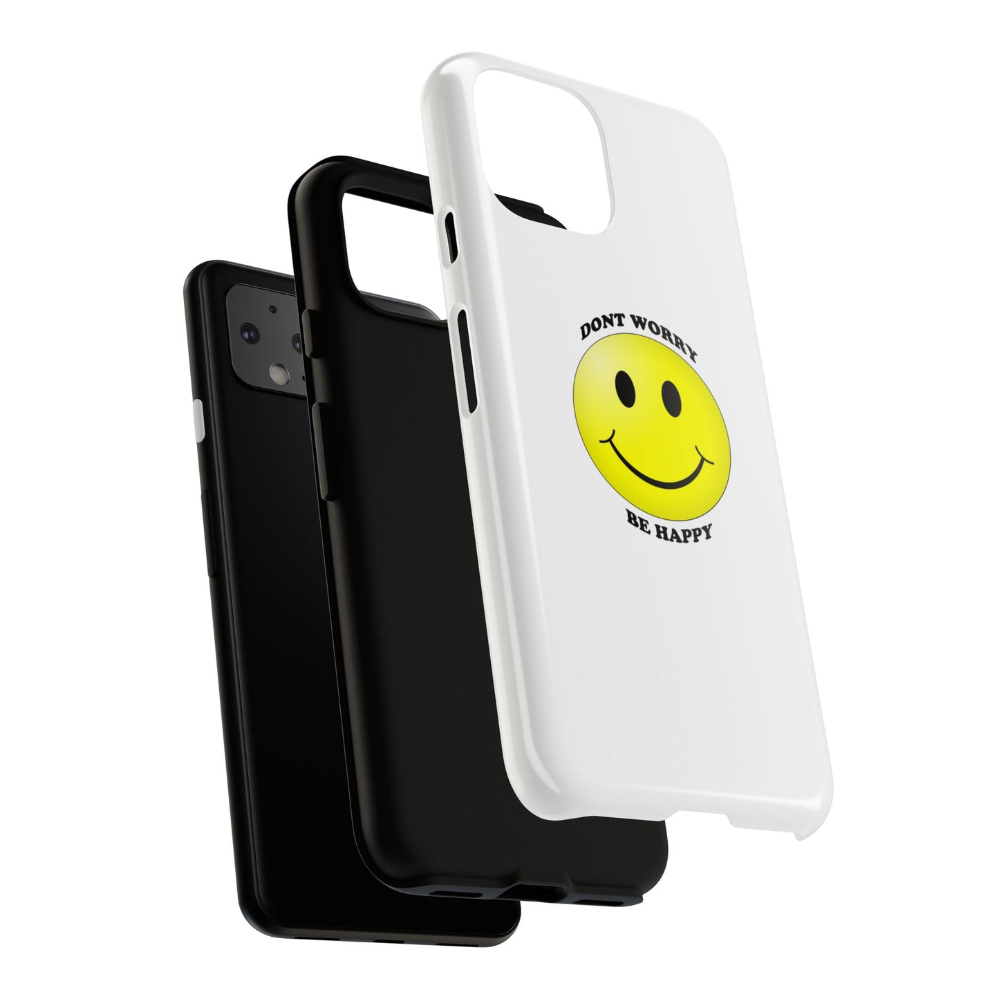 Happy Face Phone Case, Tough Cases, Don’t Worry, Be Happy, Cute Gift for Friends, Positive Vibes, Fun Mobile Accessories