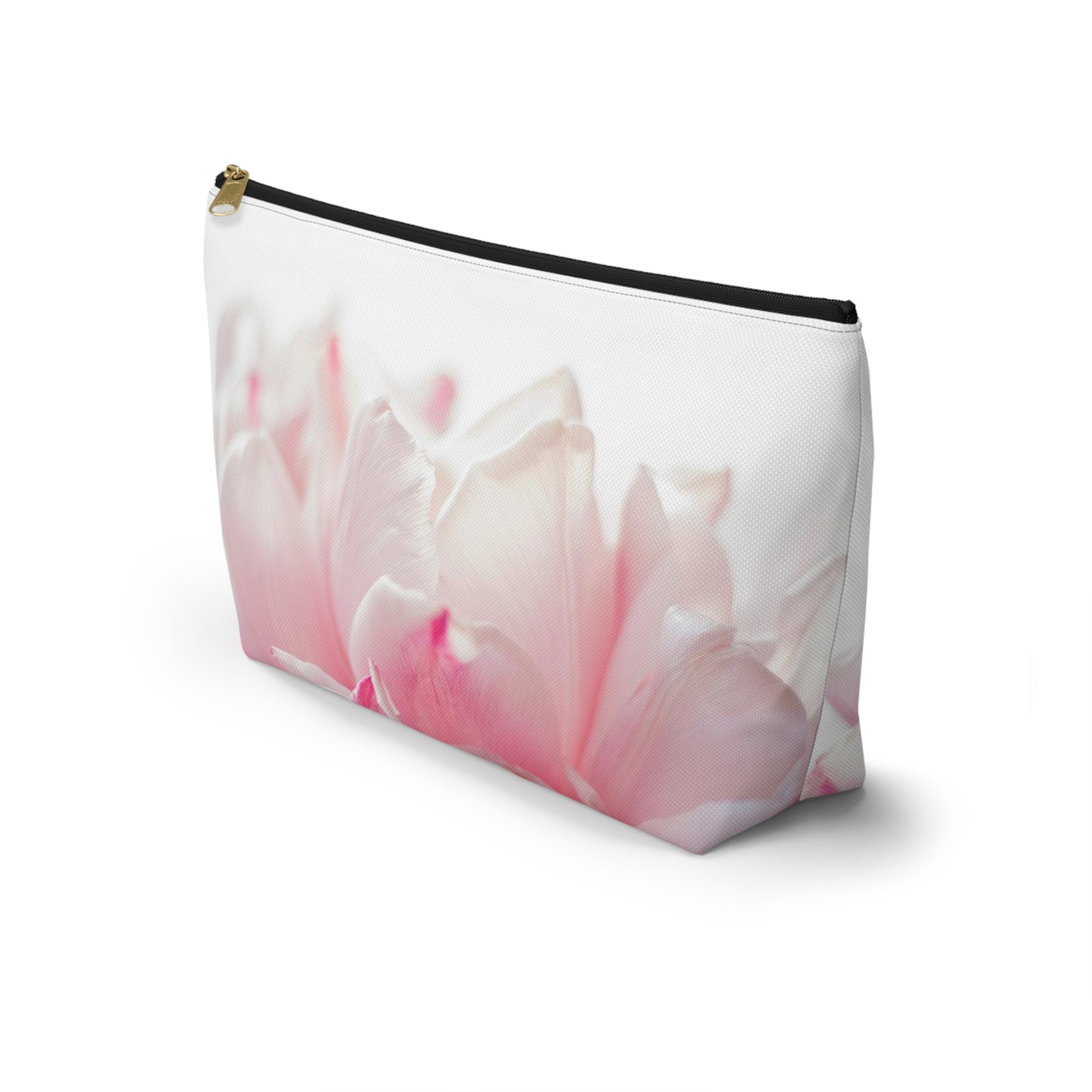 Floral Pink Tulip Accessory Pouch