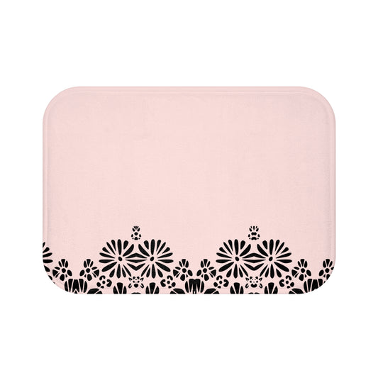 Floral Elegance Bath Mat - Chic Bathroom Decor, Home Spa Essentials, Gift for Her, Modern Design, Cozy Comfort