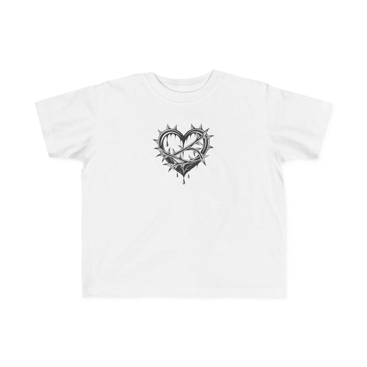 Toddler's Heart & Thorn Tee, Cute Kids T-Shirt, Children's Graphic Shirt, Gift for Toddlers, Cool Summer Outfit
