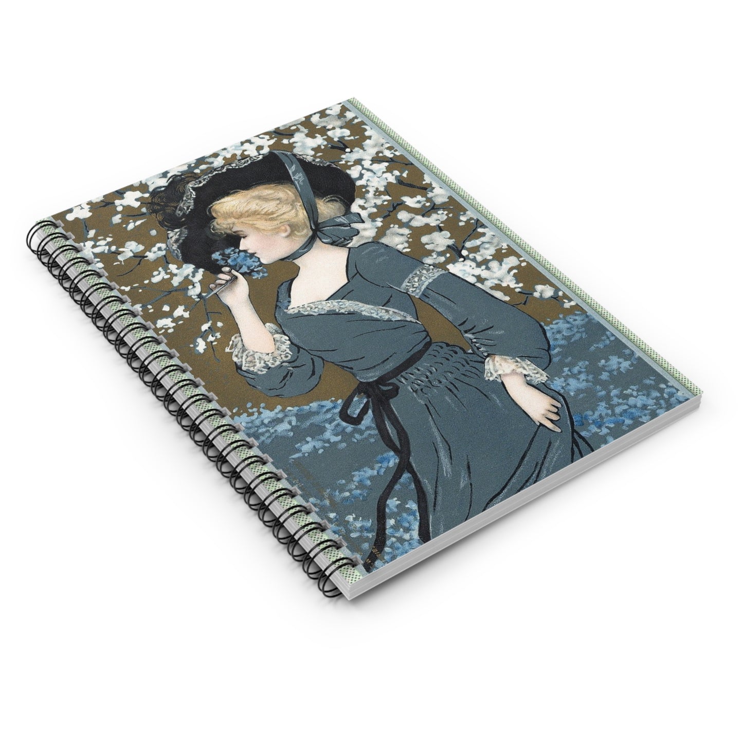 Vintage Floral Spiral Notebook - Ruled Lines, Journal, Planner, Gift for Women, Stationery, Art Notebook