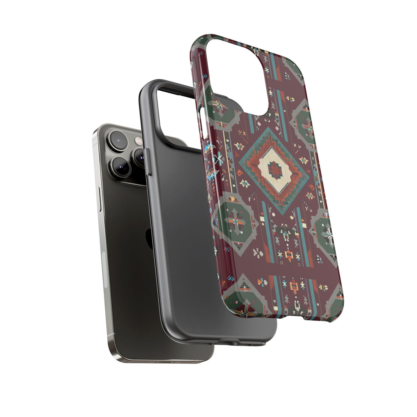 Tribal Pattern Phone Case - Boho Chic, Tough Durable Cover, Stylish Tech Accessory, Gift for Him/Her, Festival Essentials