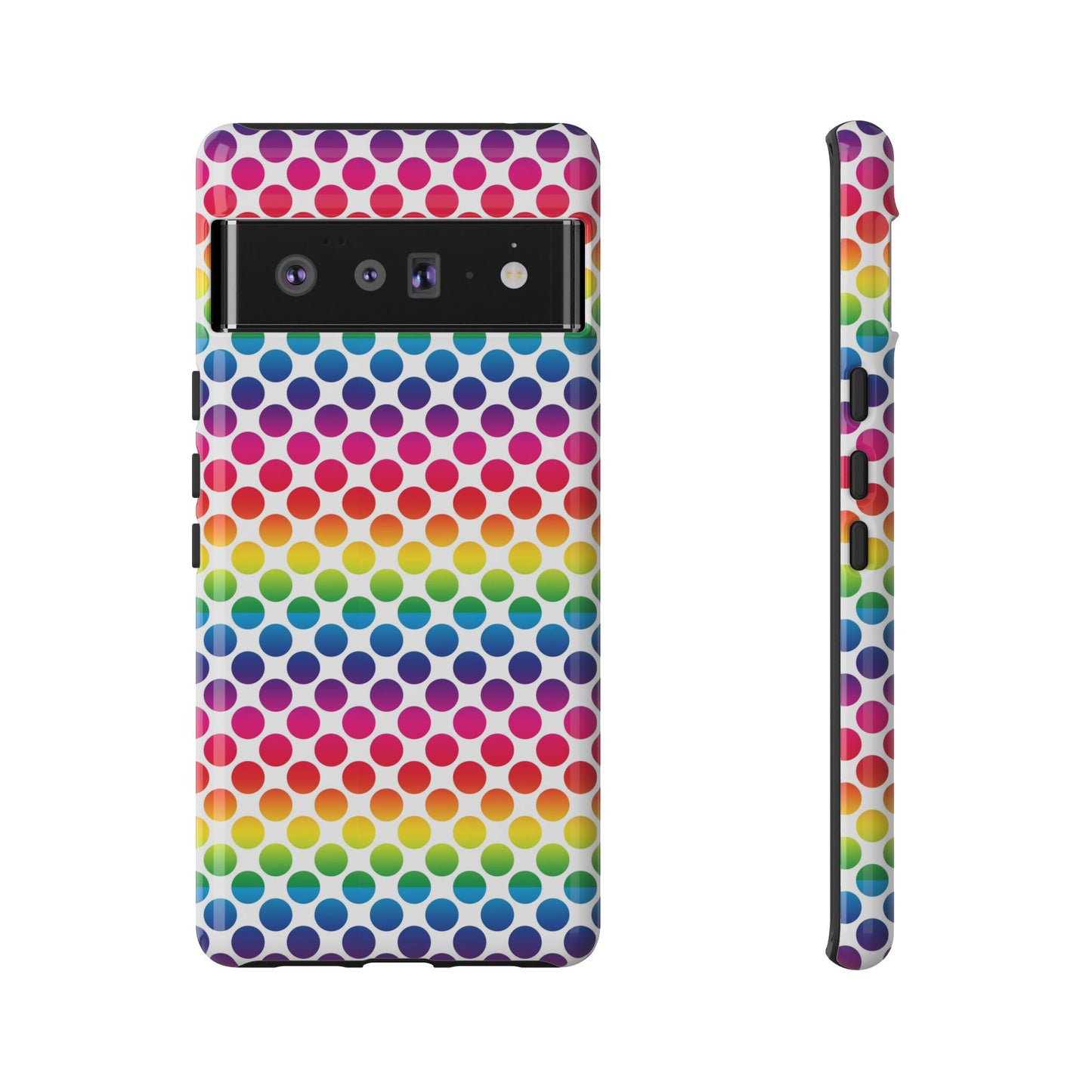 Rainbow Dot Phone Case, Colorful Phone Cover, Fun Phone Accessory, Gift for Friends, Trendy Mobile Case