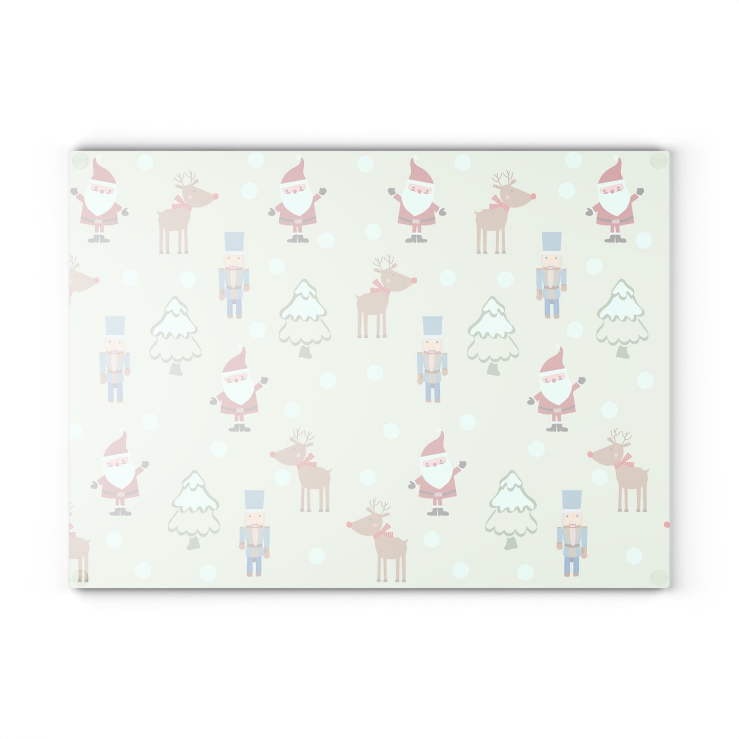 Festive Holiday Glass Cutting Board, Christmas Kitchen Decor, Seasonal Cooking Gift, Merry & Bright Kitchenware, Unique Holiday Tableware