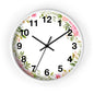 Floral Wreath Wall Clock — Pink Garden Decorative Timepiece