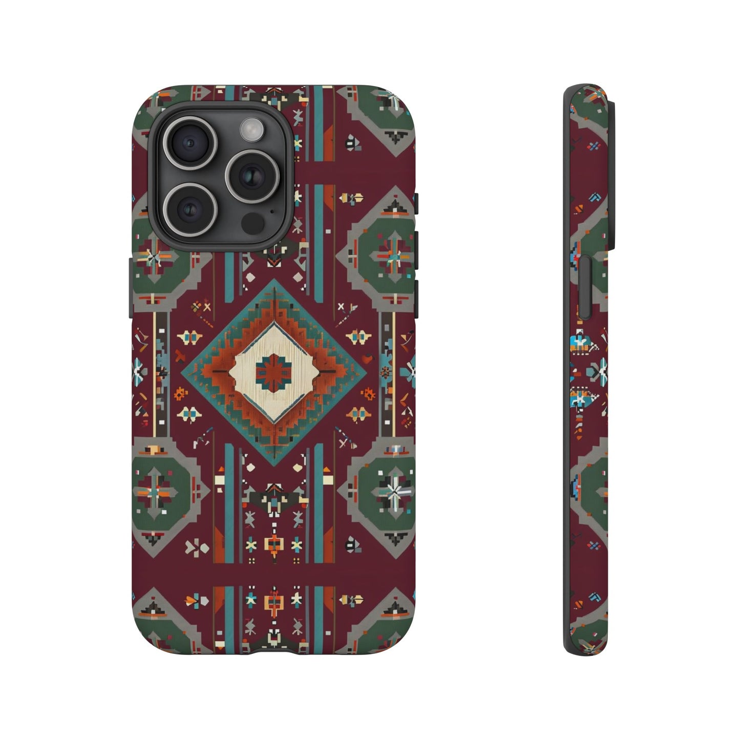 Tribal Pattern Phone Case - Boho Chic, Tough Durable Cover, Stylish Tech Accessory, Gift for Him/Her, Festival Essentials
