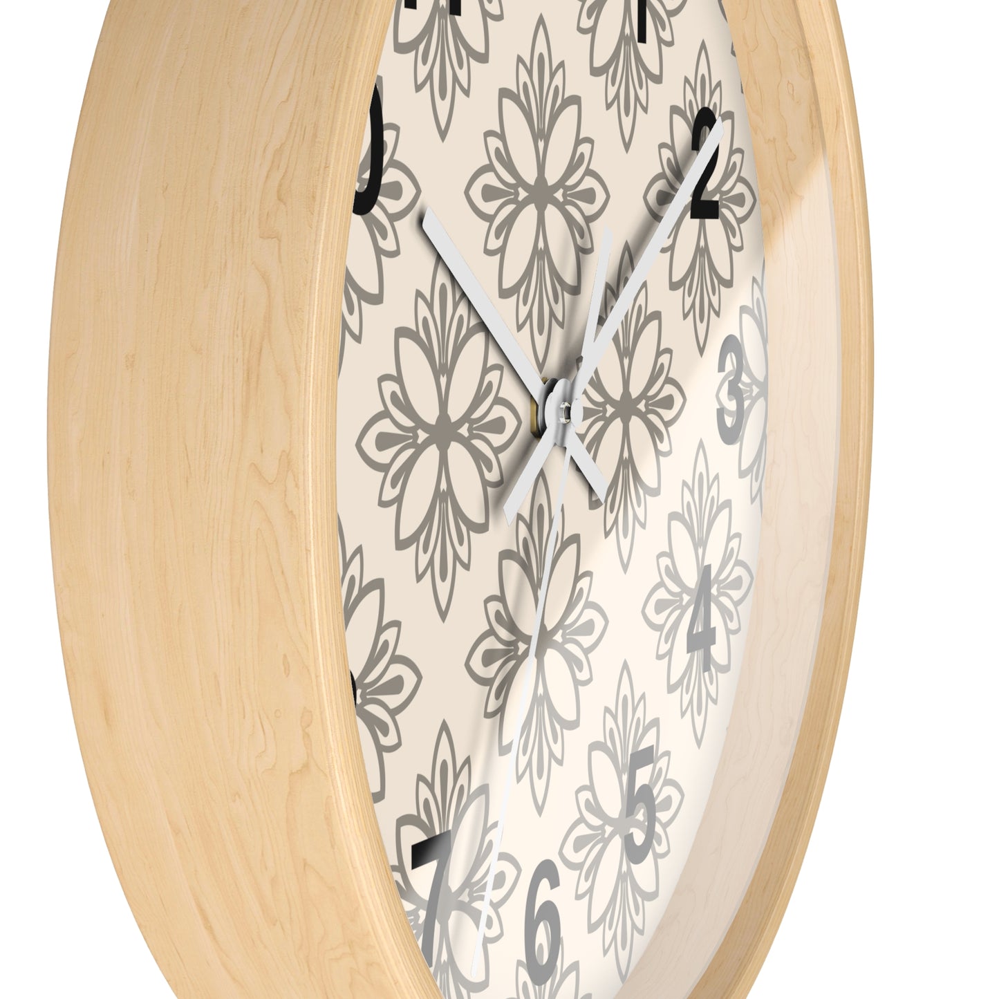Elegant Floral Wall Clock - Home Decor, Modern Timepiece, Gift for Her, Office Decor, Living Room Accent