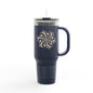 Stylish Insulated Travel Mug, 40oz - Perfect for Hot and Cold Drinks, Gifts for Coffee Lovers, Road Trips, and Office Use