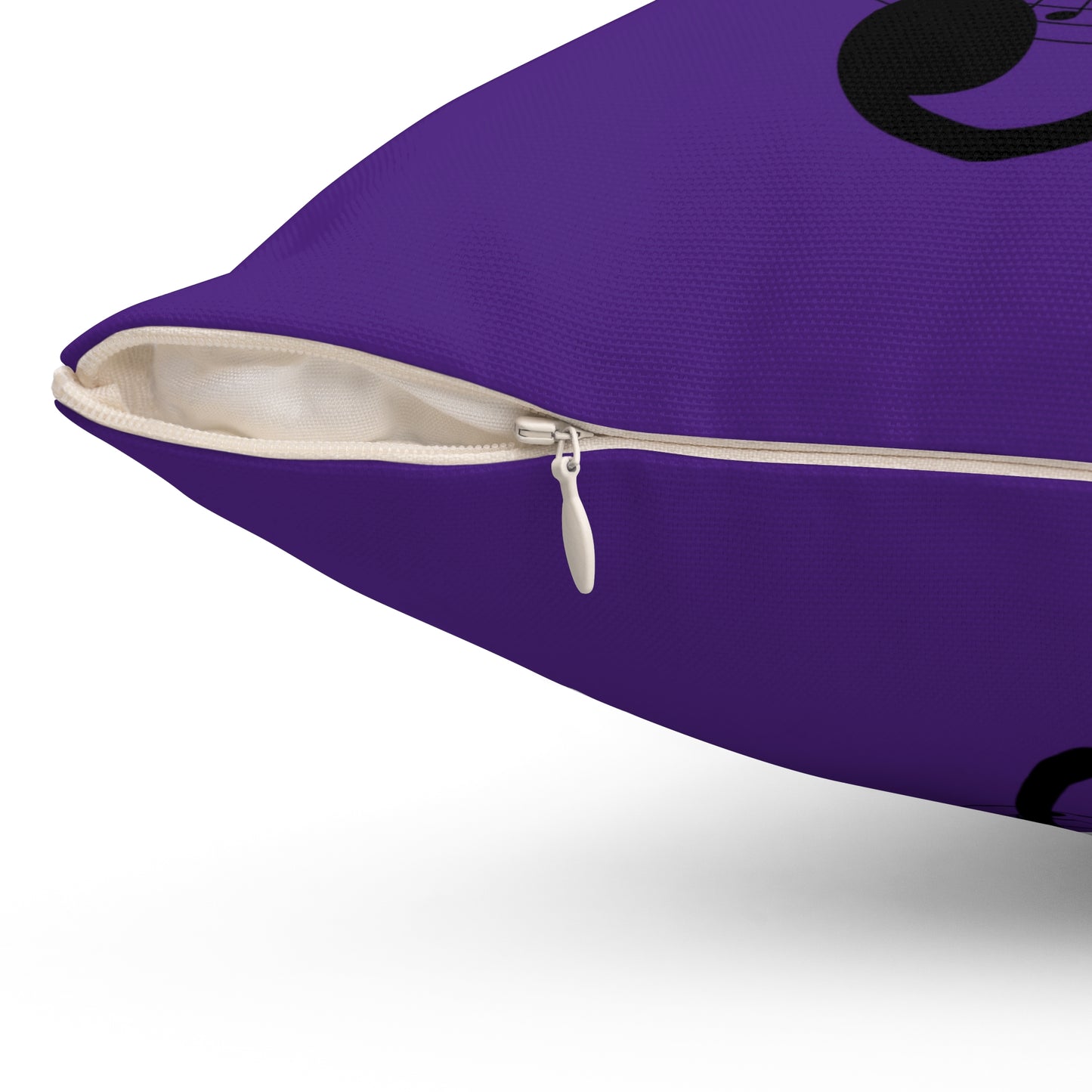 Musical Note Pillow | Purple Treble Clef Cushion, Music Lover Gift, Home Decor, Unique Accent Pillow, Concert Decor, Birthday Present