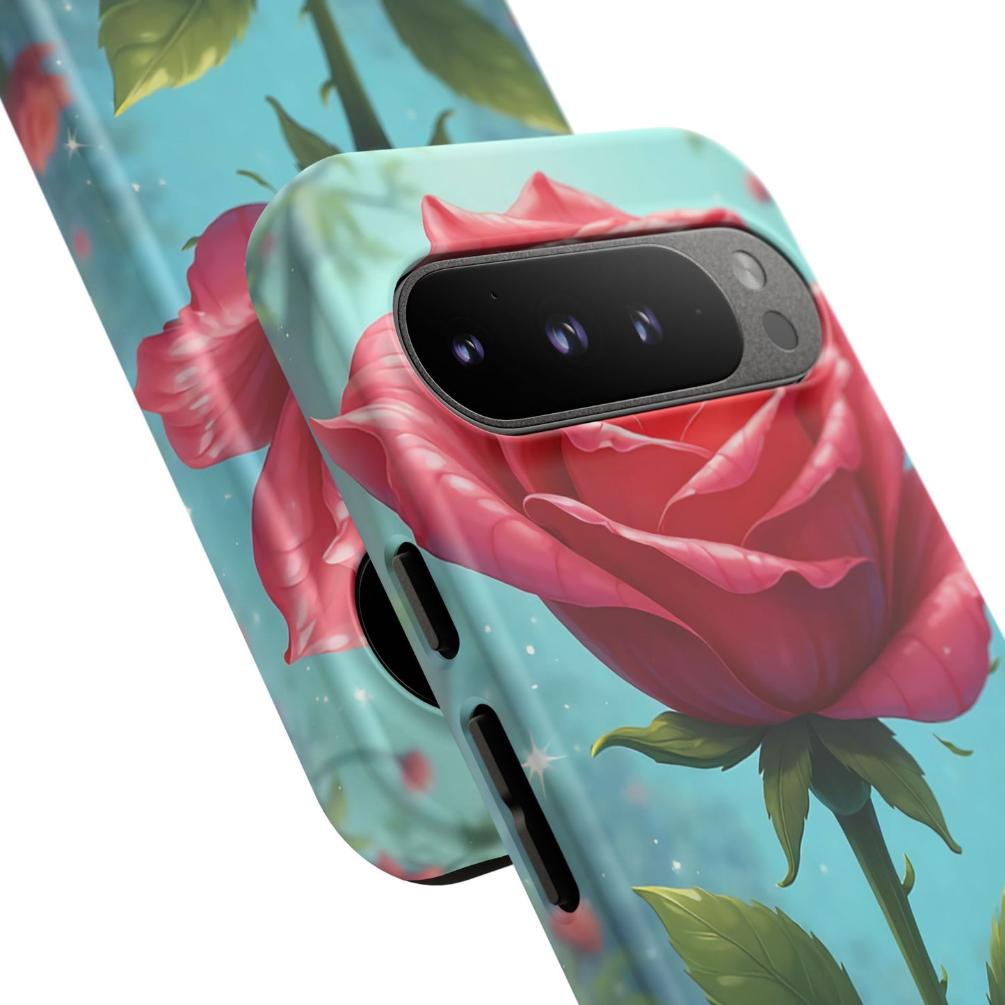 Floral Phone Case, Tough Cases with Elegant Rose Design, Stylish iPhone Cover, Rose Flower Gift for Nature Lovers, Unique Mobile Accessories