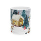 Winter Wonderland Ceramic Mug - Cozy Hot Chocolate Cup, Holiday Gift, Christmas Decor, Seasonal Kitchenware, Snowy Scene