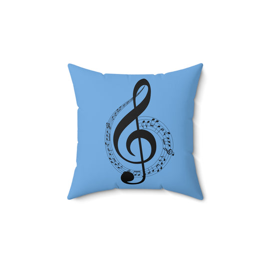 Musical Notes Pillow, Cozy Home Decor, Perfect Gift for Musicians, Music Lover's Room Accent, Unique Music Themed Pillow