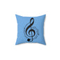 Musical Notes Pillow, Cozy Home Decor, Perfect Gift for Musicians, Music Lover's Room Accent, Unique Music Themed Pillow