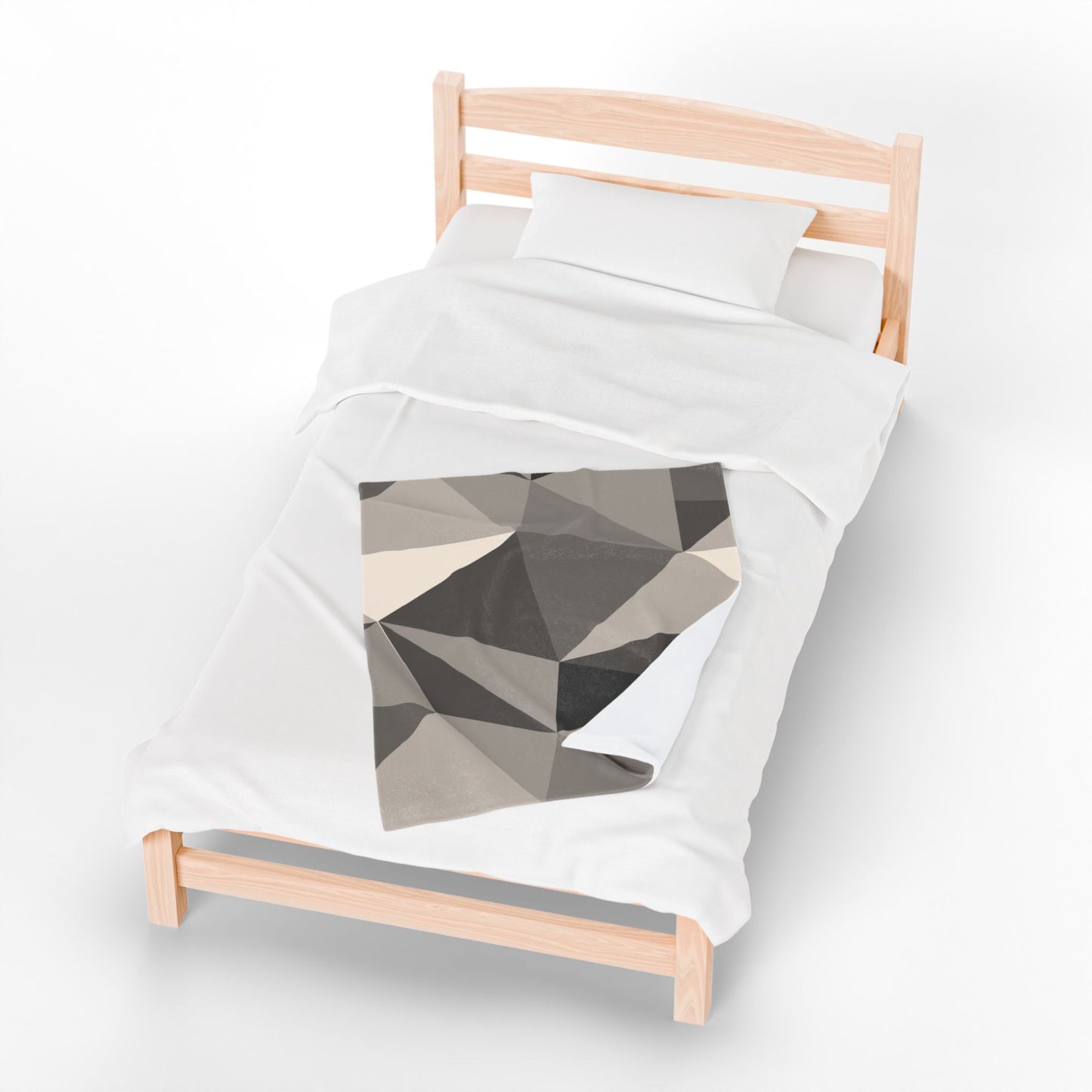 Cozy Geometric Velveteen Plush Blanket | Soft Throw for Home Decor, Gift for Homeowners, Minimalist Design, Perfect for Cozy Nights