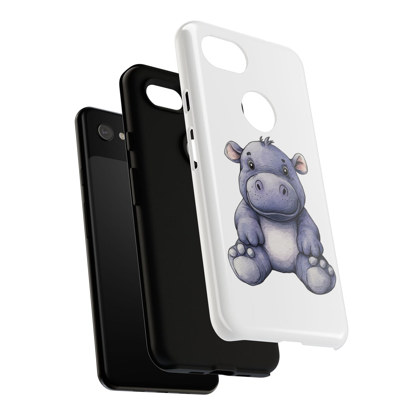 Cute Hippo Phone Case, Unique Tough Cases, Animal Lover Gift, Cute Animal Design, Baby Animal Phone Accessory