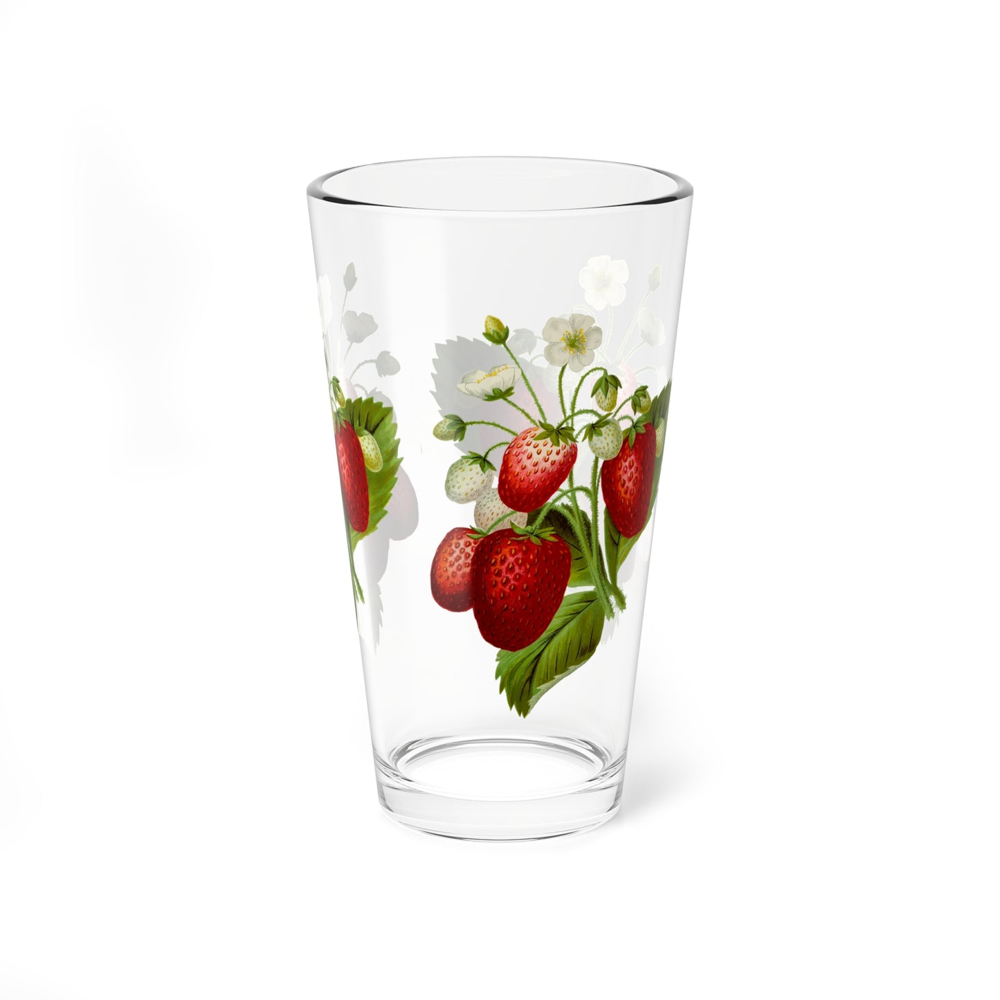 Strawberry Mixing Glass, 16oz | Farmhouse Kitchen Decor, Summer Entertaining, Fruit Lover Gift, Retro Drinkware, Gardening Gift