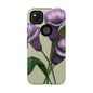 Floral Phone Case - Tough Cases, Purple Flower Design, Cell Phone Accessories, Gift for Her, Nature Lover Essentials