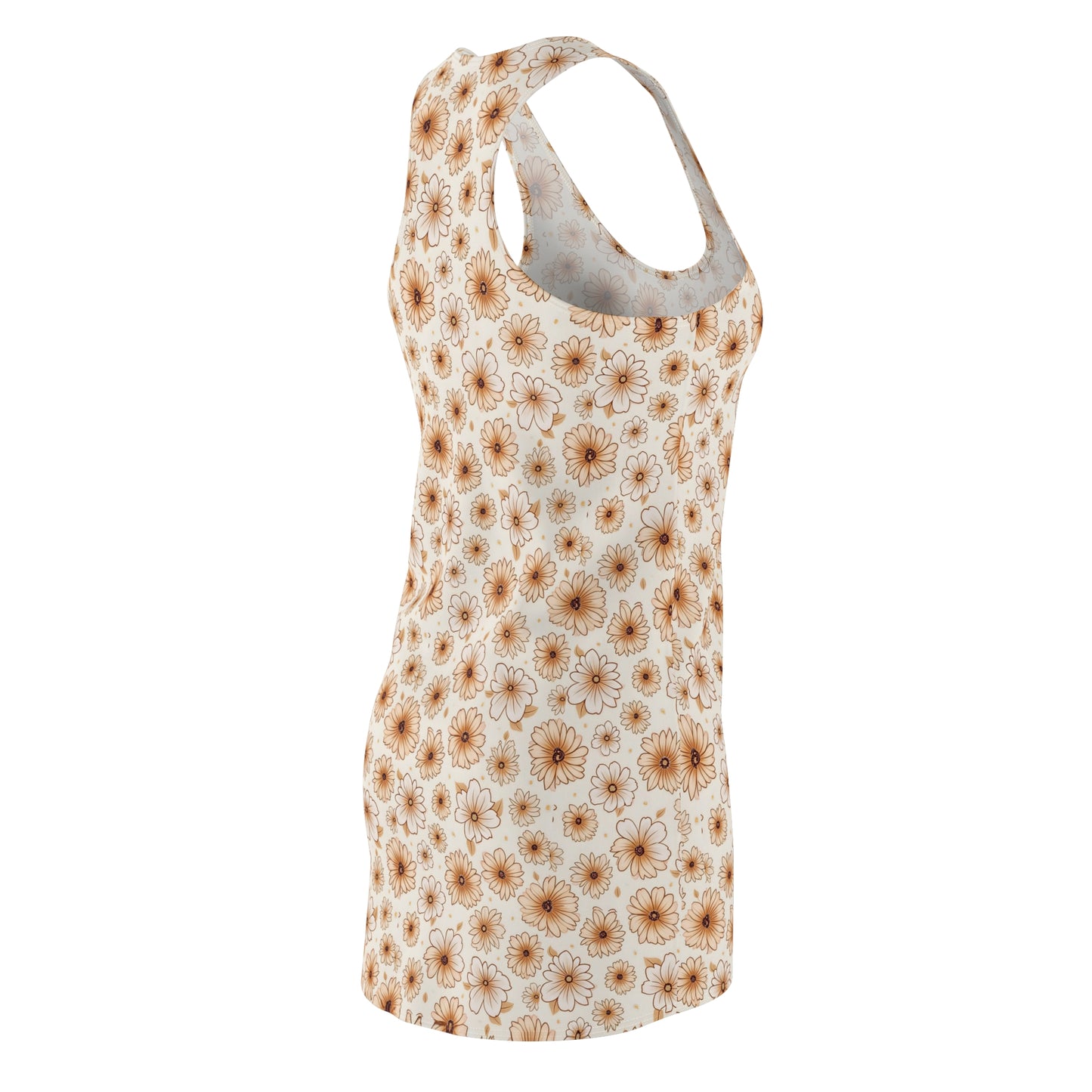 Floral Racerback Dress, Summer Dress, Casual Dress, Beachwear, Daily Wear, Gift for Her, Bohemian Style
