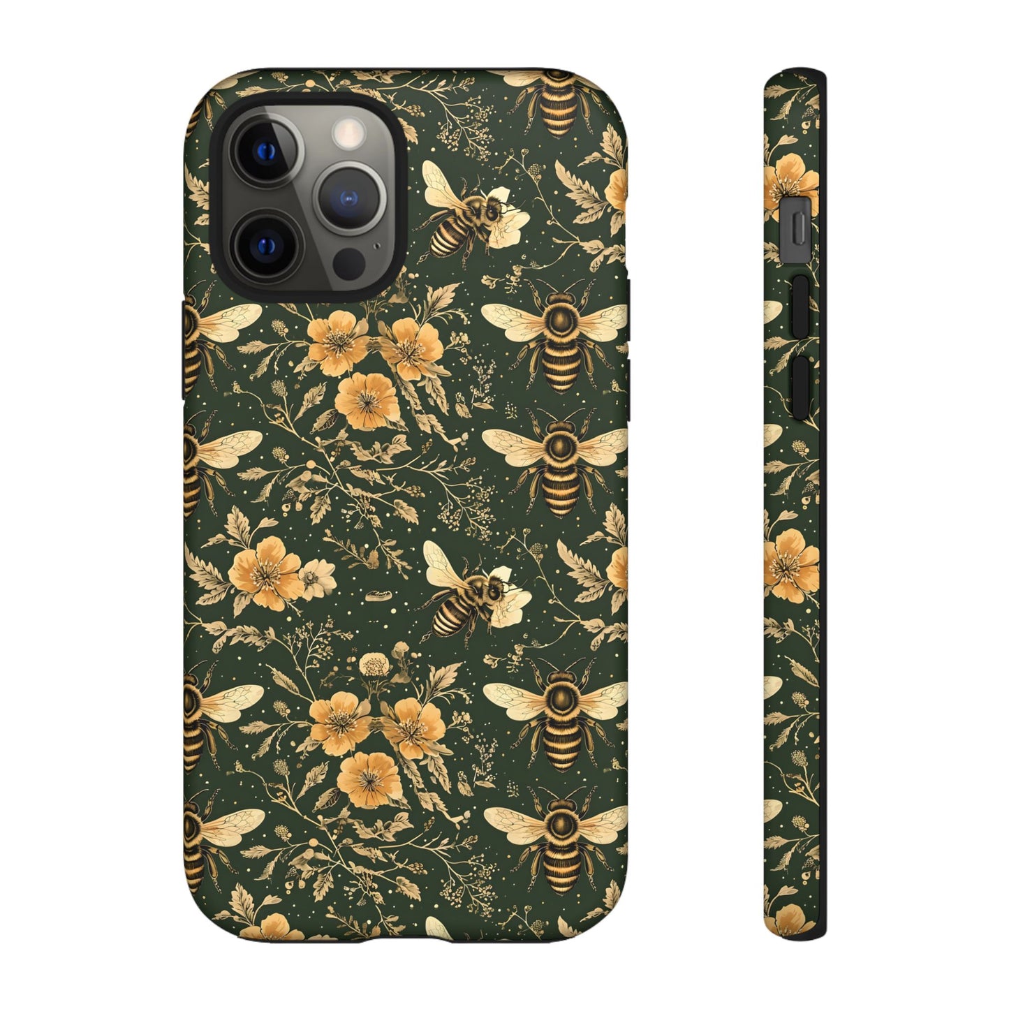Nature-Inspired Phone Case, Tough Cases for Nature Lovers, Floral Bee Design, Eco-Friendly Gift, Summer Vibes, Trendy Phone Accessory,
