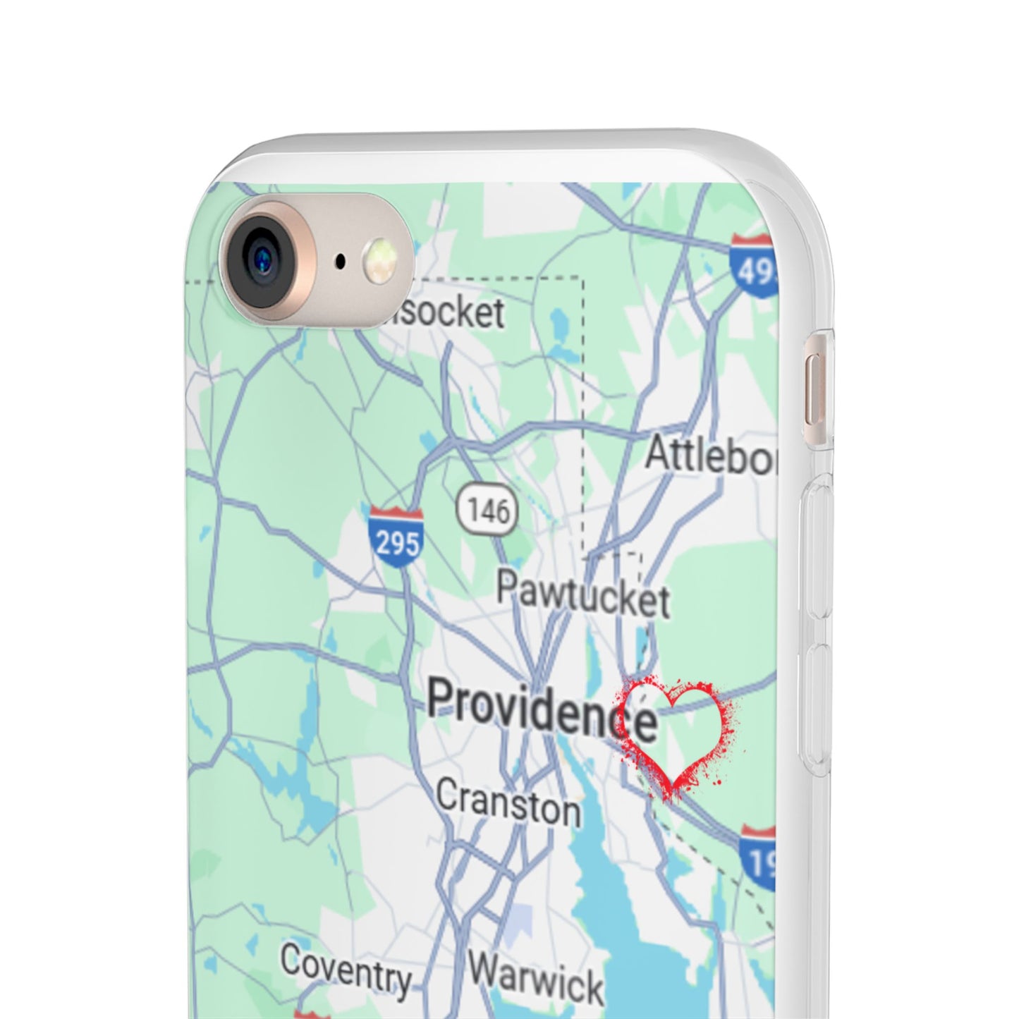 Providence Heart Map Phone Case - Custom Flexible Smartphone Protector, Gift for Her, Map Lover's Accessory, Personalized Case, Travel [...]