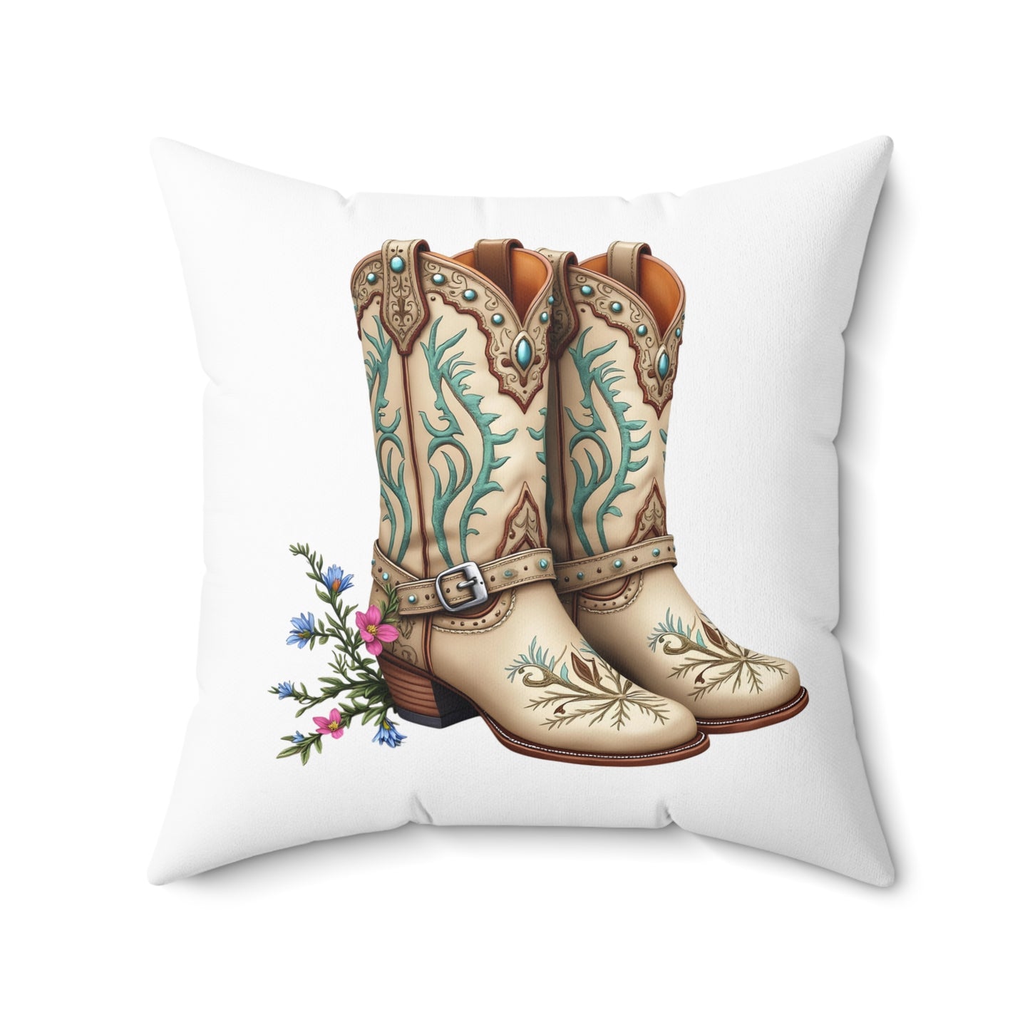 Rustic Cowboy Boots Pillow | Western Decor Cushion, Farmhouse Charm, Home Accent, Gift for Cowgirl, Country Decor