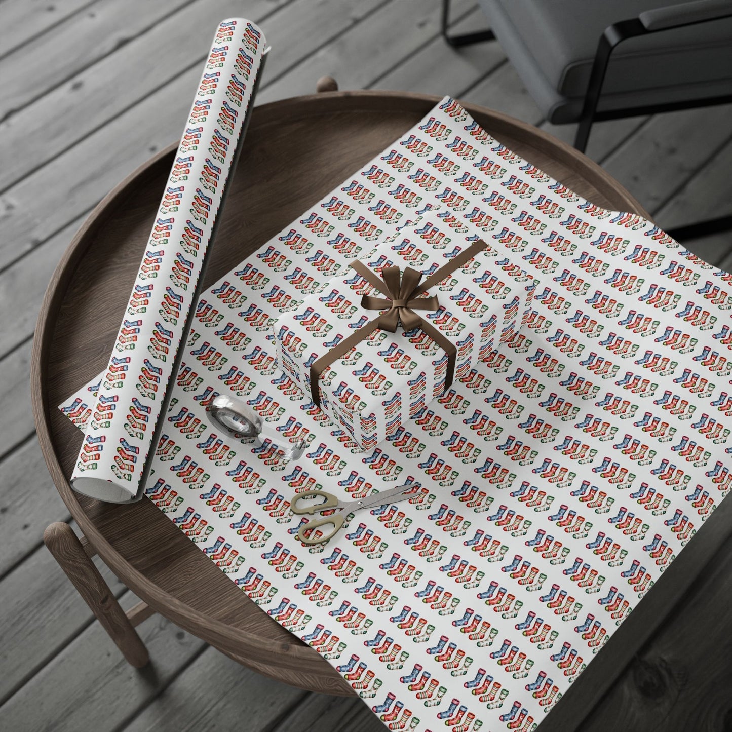 Holiday Candy Cane Pattern Wrapping Paper Roll — Festive Gift Wrap for Christmas & Seasonal Gifts