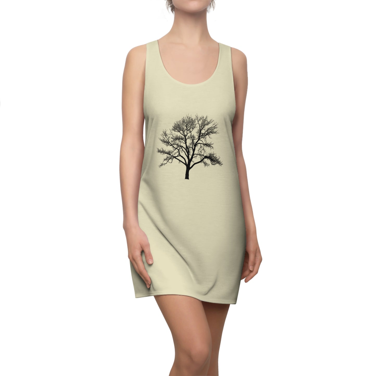 Nature-Inspired Women's Racerback Dress, Lightweight Summer Dress, Casual Outing Dress, Eco-Friendly Fashion, Gifts for Nature Lovers