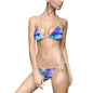 Vibrant Tie-Dye Bikini Set, Colorful Swimsuit, Summer Beachwear, Pool Party Essential, Ocean Vacation Swimwear