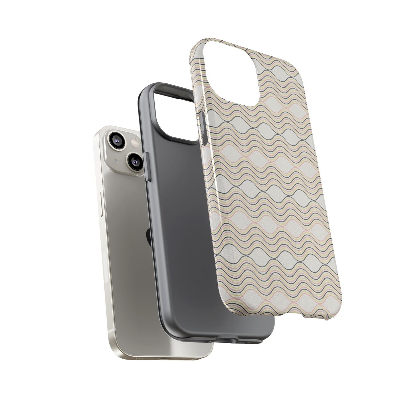 Stylish Phone Case for Tough Protection, Wavy Design, Chic Accessory, Gift for Her, Trendy Tech, Holiday Gift Idea
