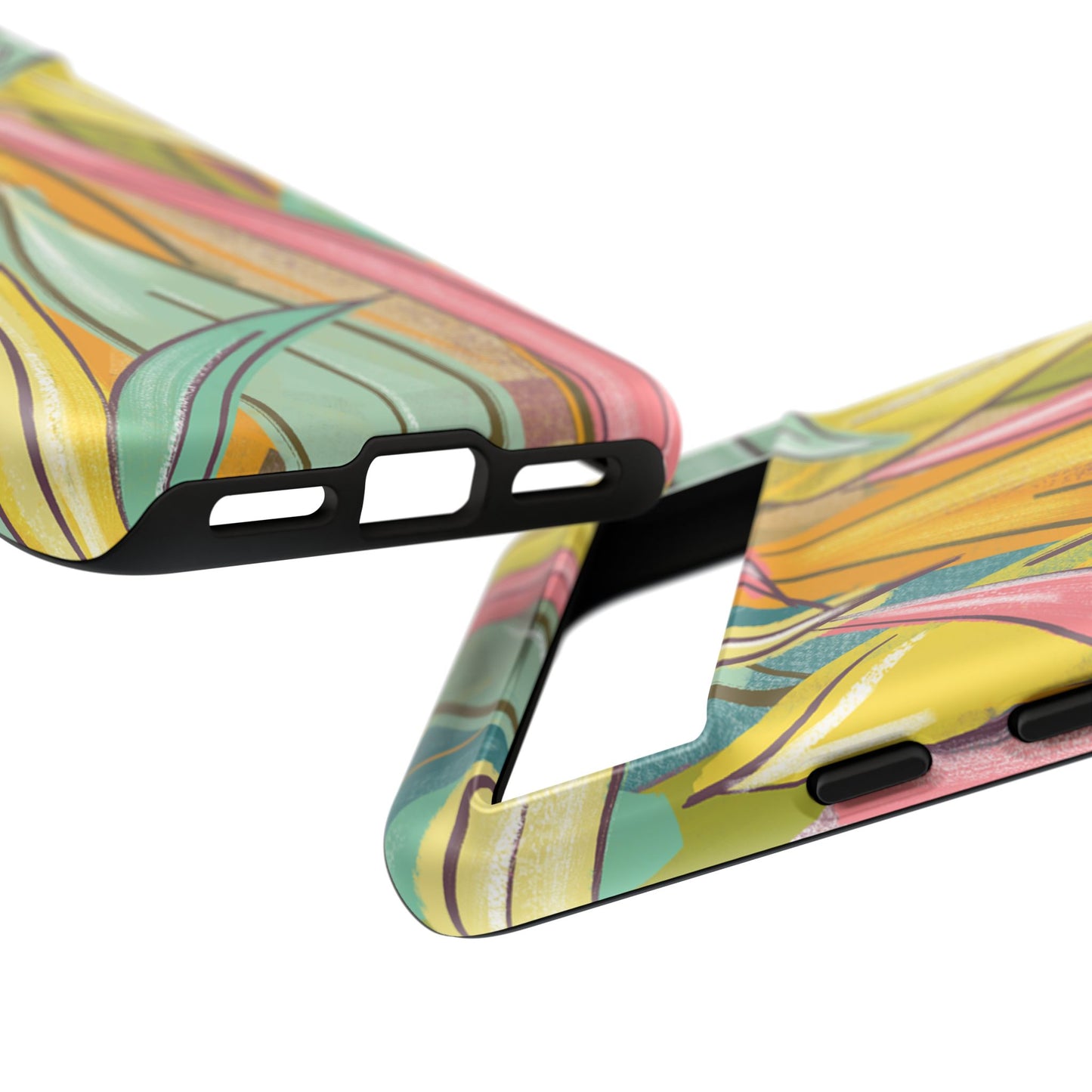 Vibrant Phone Case with Colorful Leaf Design, Tough Cases for Nature Lovers, Eco-Friendly Gift, Summer Vibes, Floral Phone Cover
