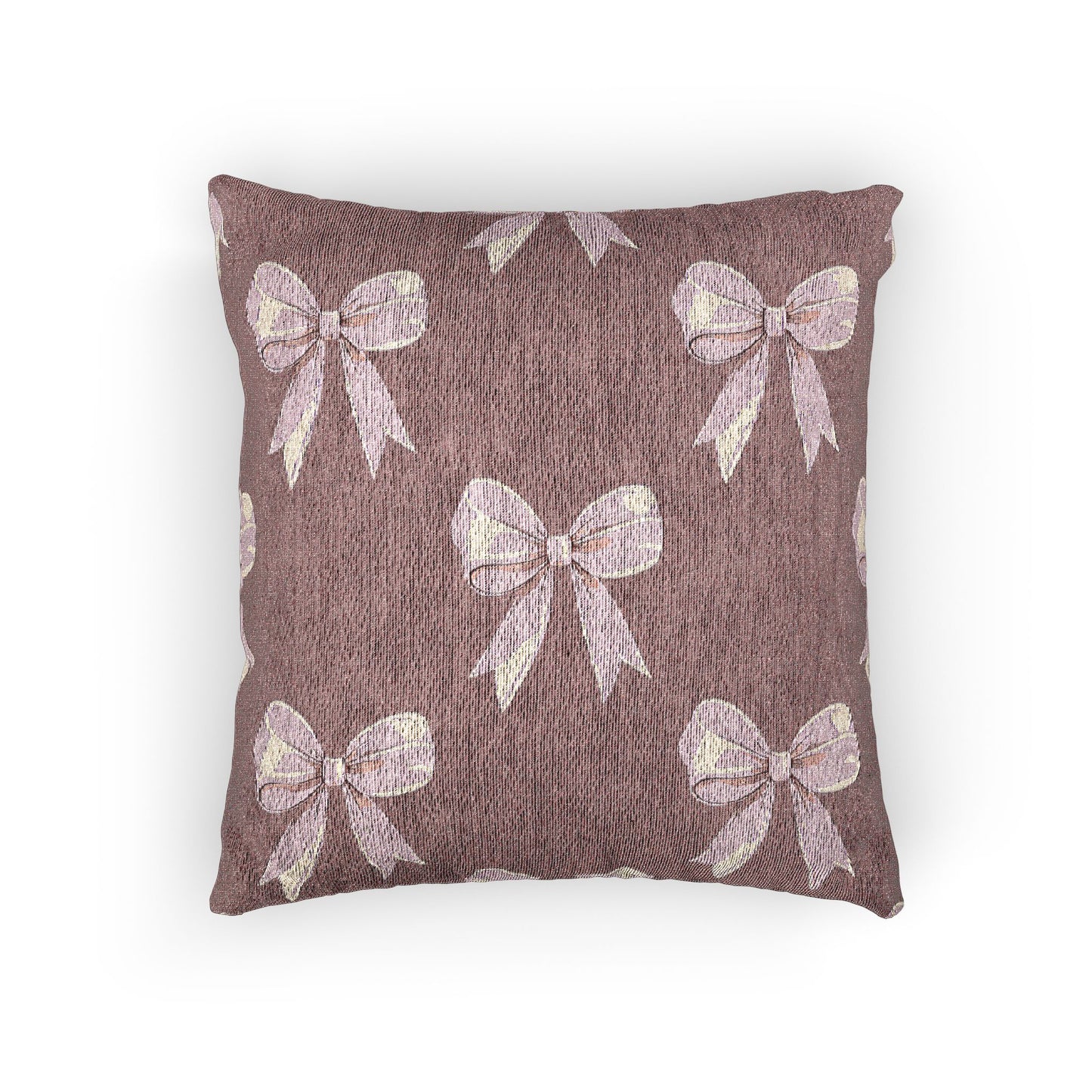 Bow Pattern Woven Pillow - Elegant Home Decor Accent