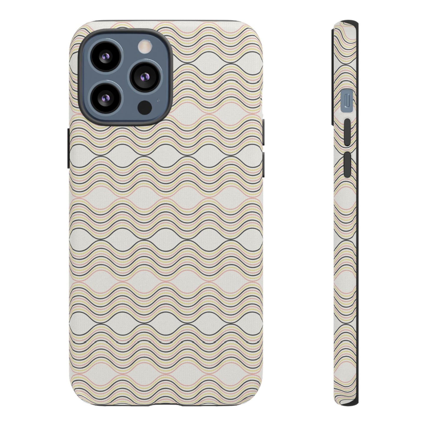 Stylish Phone Case for Tough Protection, Wavy Design, Chic Accessory, Gift for Her, Trendy Tech, Holiday Gift Idea