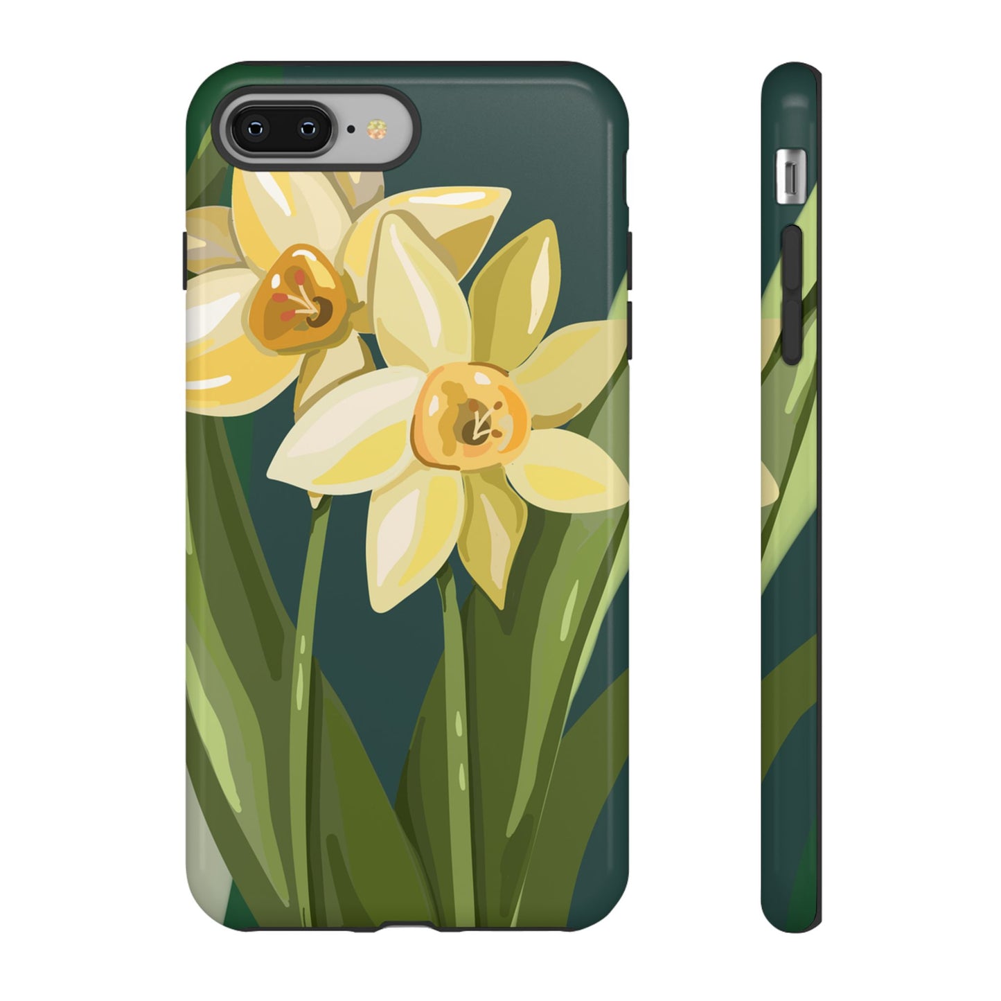 Floral Phone Case - Yellow Daffodil Design, Tough Phone Cover, Spring Decor, Floral Gift, Nature-Inspired Accessories