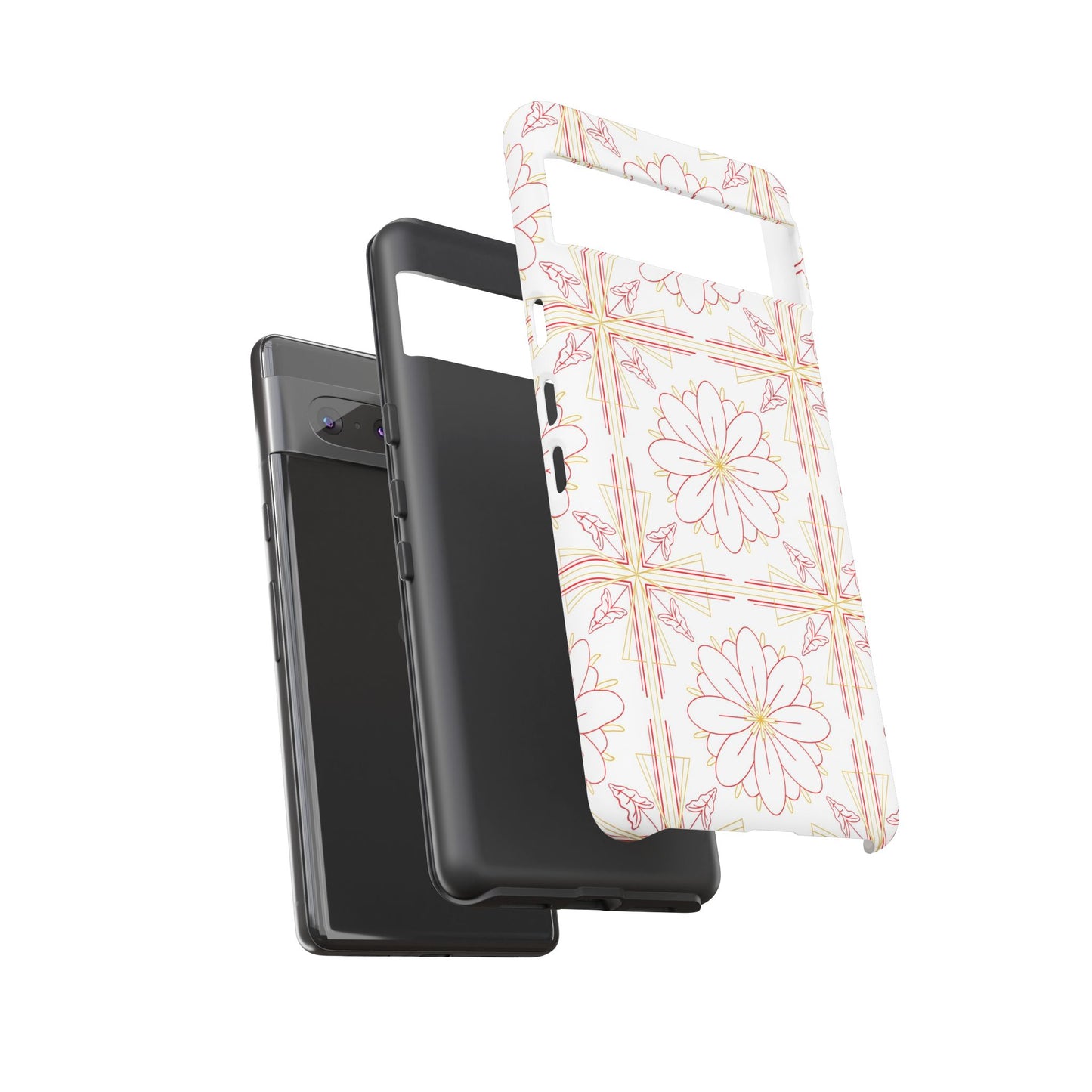 Floral Pattern Phone Case - Stylish Tough Case, Flower Design, Cute Mobile Cover, Phone Accessory, Gift for Her, Spring Style