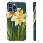 Floral Phone Case - Yellow Daffodil Design, Tough Phone Cover, Spring Decor, Floral Gift, Nature-Inspired Accessories