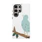 Birdsong Phone Case — Cute Blue Bird on Branch Protective Case
