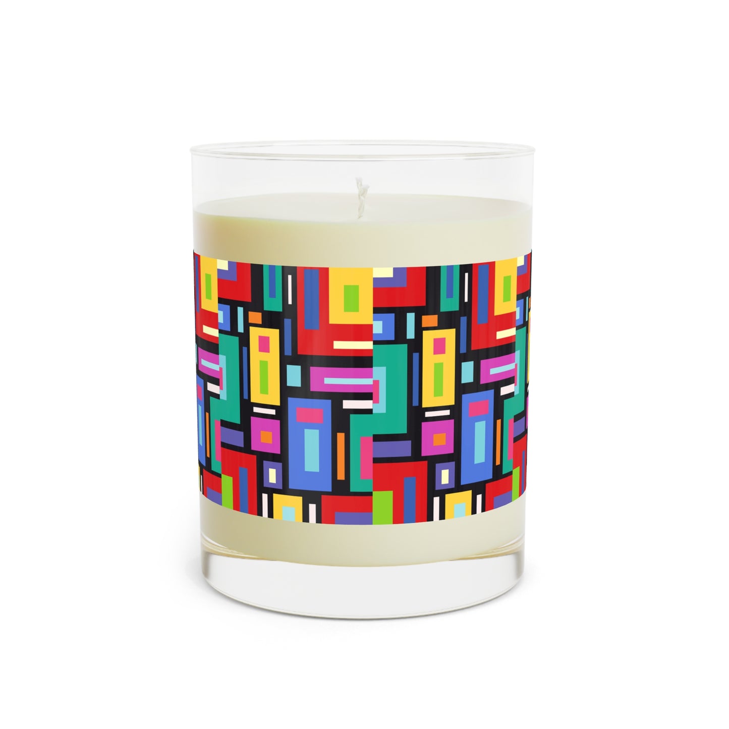 Vibrant Geometric Scented Candle - Perfect for Home Décor, Relaxation, Gifts, Aromatherapy, and Holidays
