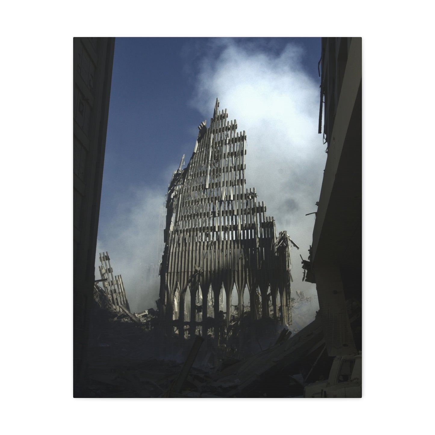 Matte Stretched Canvas - Ruined Cathedral Architectural Print