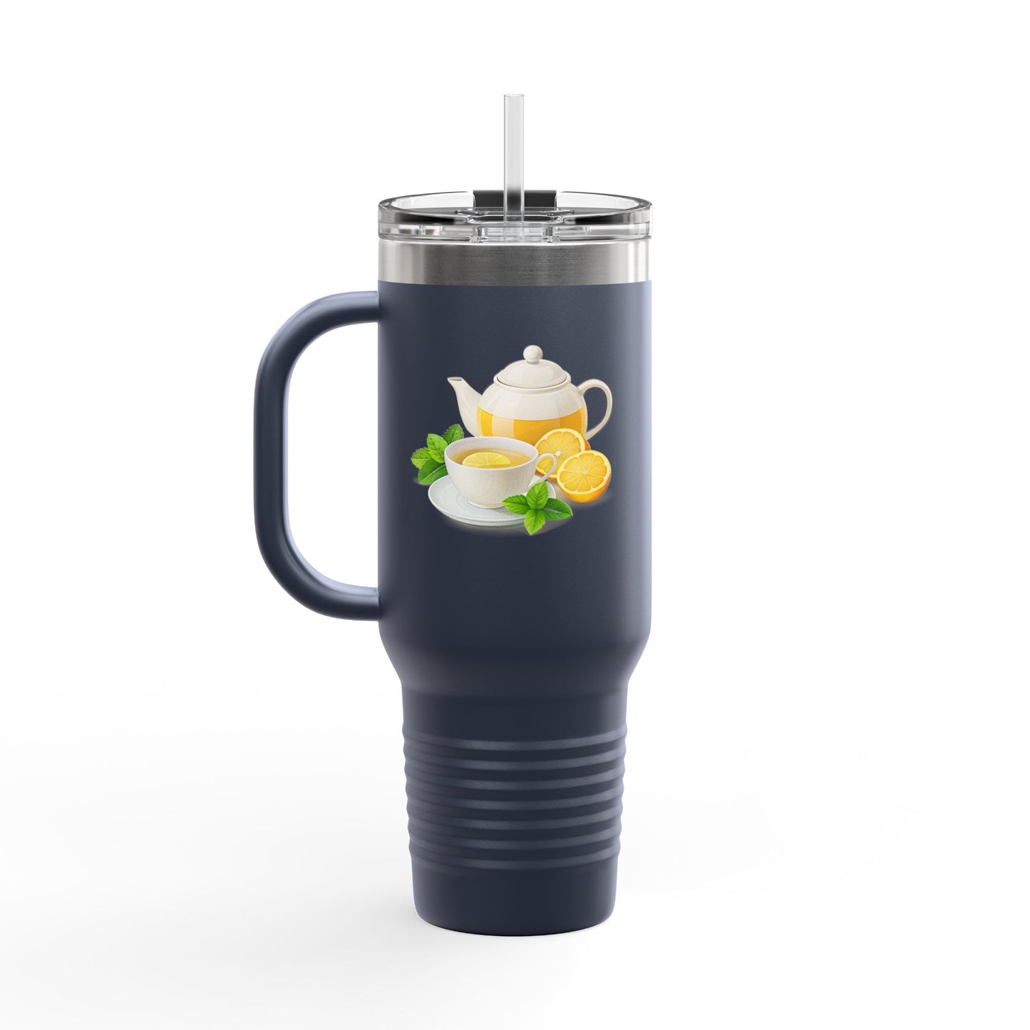 Lemonade Insulated Travel Mug, Perfect for Hot Drinks, Summer Picnics, Outdoor Adventures, Gifts for Tea Lovers, 40oz