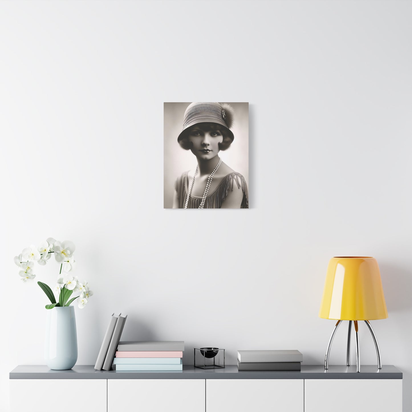 Vintage 1920s Flapper Portrait Canvas